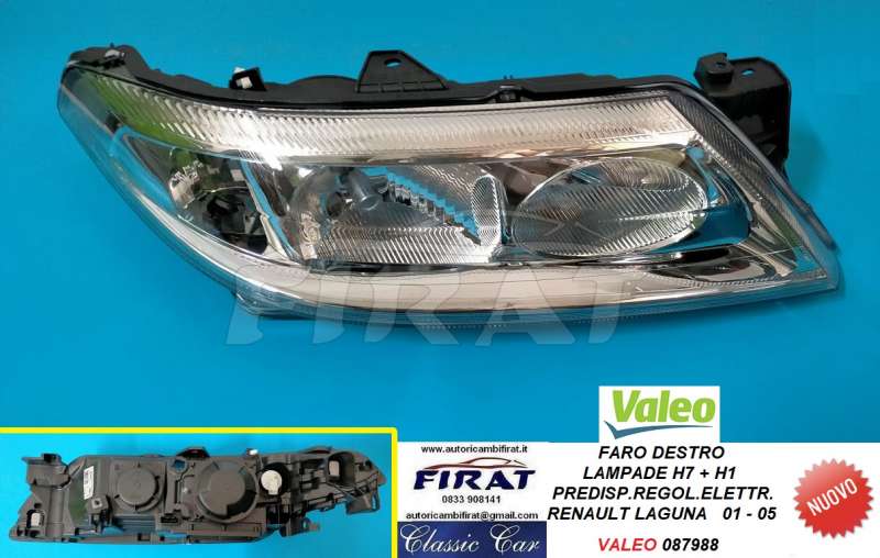 FARO RENAULT LAGUNA 01 - 05 H7+H1 DX (087988)
